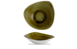 Plume Olive Triangle Bowl